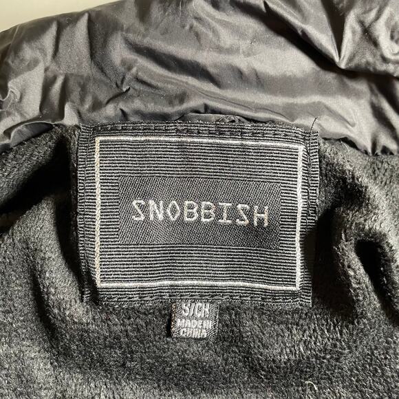 Snobbish Women's Puffer Jacket with Removable Hood Black Small Outdoor Neutral - Picture 9 of 12